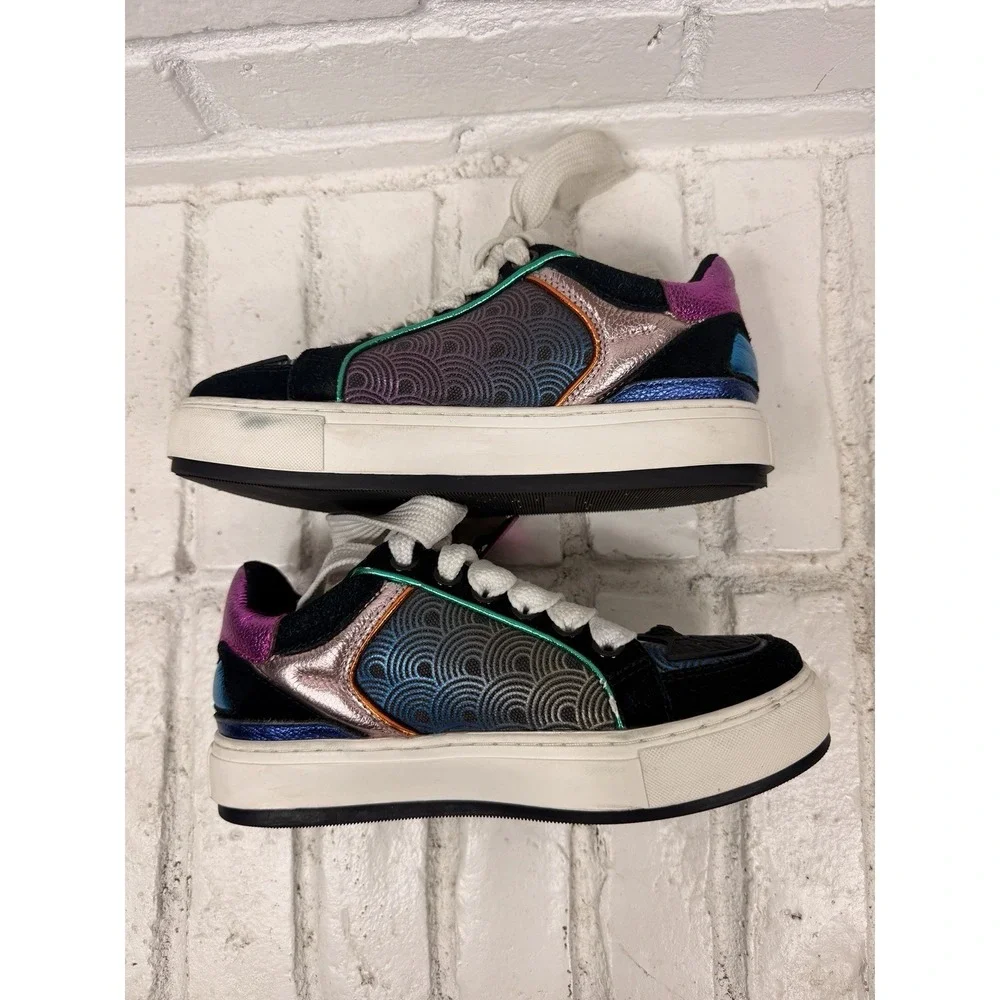 Kurt Geiger London Platform Sneakers Women's EU 39 Multicolor Metallic Shoes